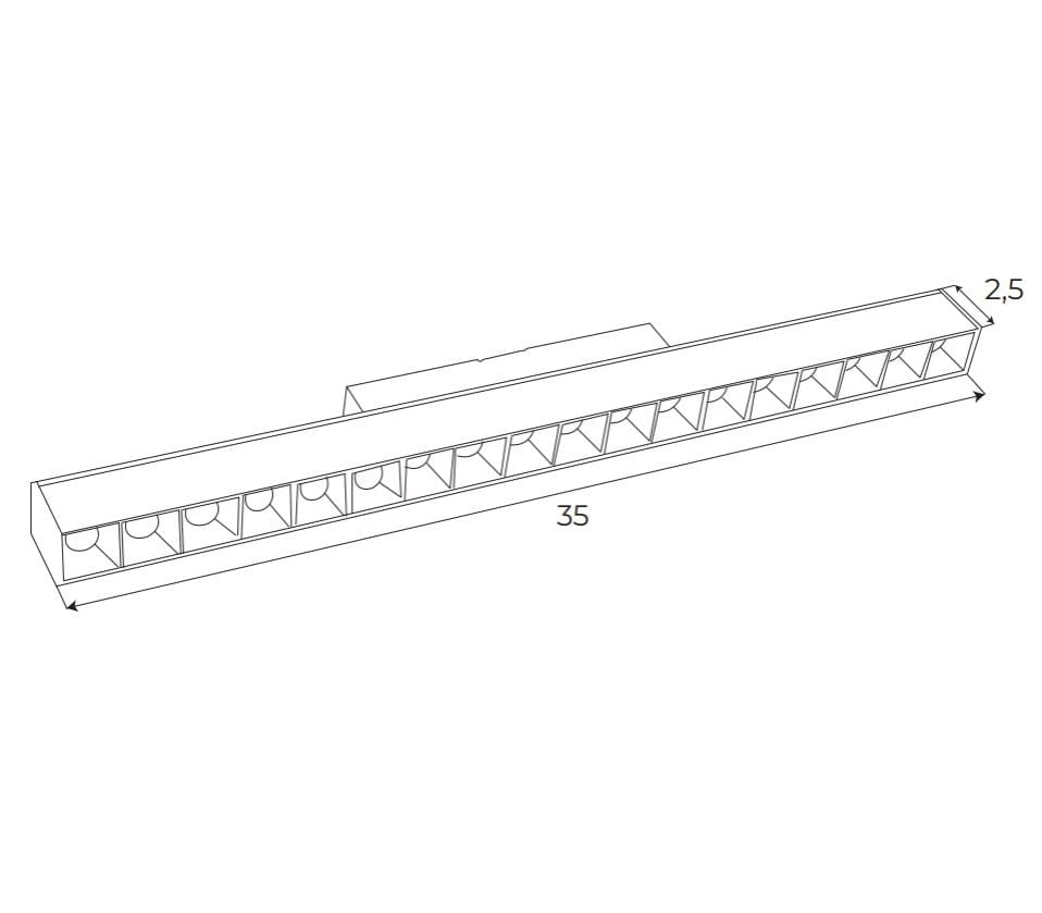 OPRAWA SYSTEMY SZYNOWE MAGNETYCZNE MAGNETIC LIN CZARNY OD MAXLIGHT M0005Z
