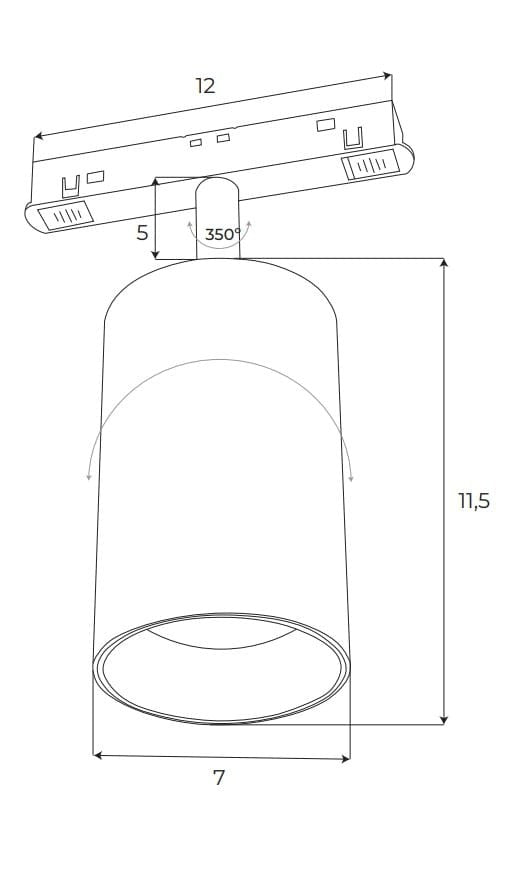 OPRAWA SYSTEMY SZYNOWE MAGNETYCZNE MAGNETIC REF CZARNY OD MAXLIGHT M0010N