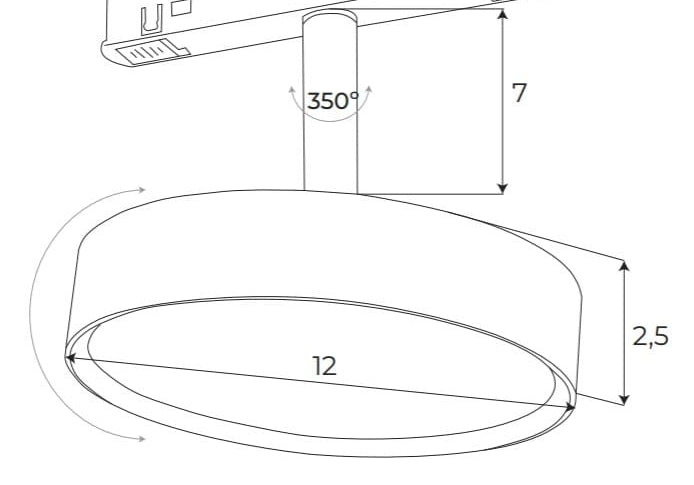 OPRAWA SYSTEMY SZYNOWE MAGNETYCZNE MAGNETIC DEC CZARNY OD MAXLIGHT M0014N