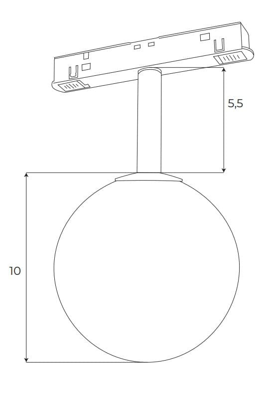 OPRAWA SYSTEMY SZYNOWE MAGNETYCZNE MAGNETIC DEC CZARNY OD MAXLIGHT M0016Z