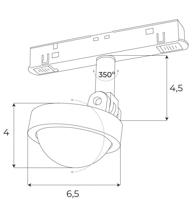 OPRAWA SYSTEMY SZYNOWE MAGNETYCZNE MAGNETIC DEC CZARNY OD MAXLIGHT M0018Z