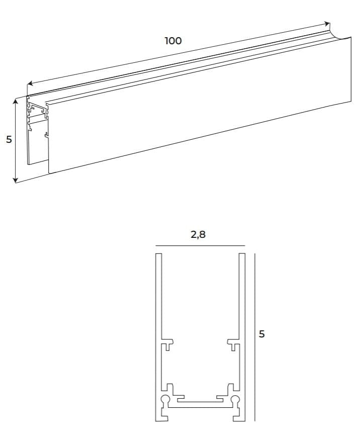SZYNA SYSTEMY SZYNOWE MAGNETYCZNE MAGNETIC MEC BIAŁY OD MAXLIGHT MT0018