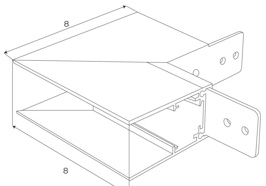 AKCESORIUM SYSTEMY SZYNOWE MAGNETYCZNE MAGNETIC MEC BIAŁY OD MAXLIGHT MT0021