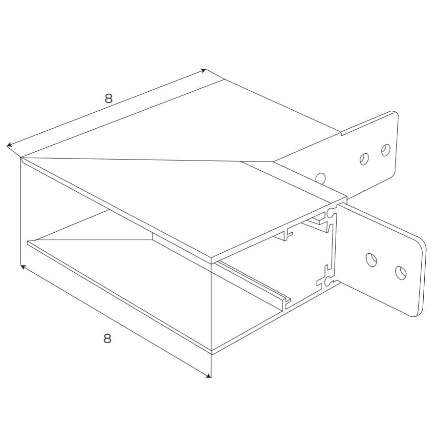 AKCESORIUM SYSTEMY SZYNOWE MAGNETYCZNE MAGNETIC MEC BIAŁY OD MAXLIGHT MT0021