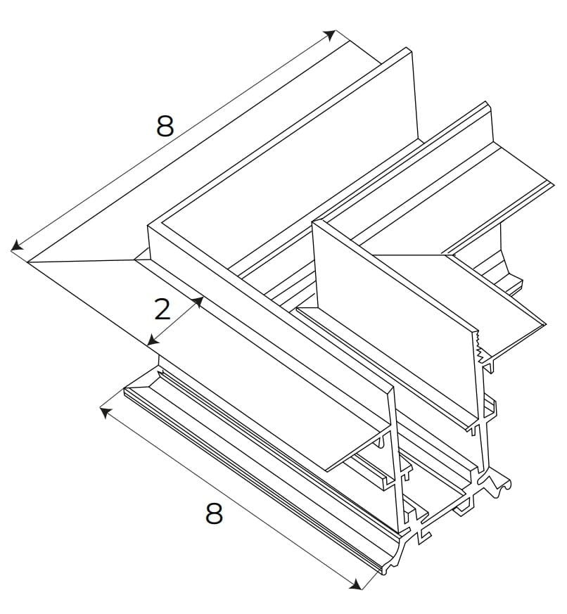 AKCESORIUM SYSTEMY SZYNOWE MAGNETYCZNE MAGNETIC MEC BIAŁY OD MAXLIGHT MT0025