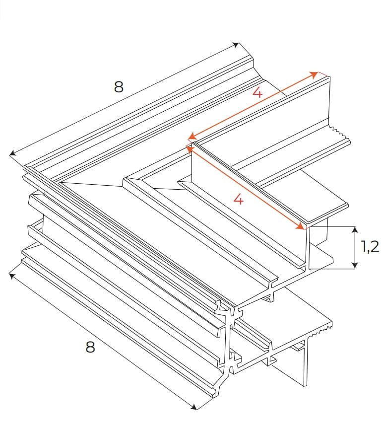AKCESORIUM SYSTEMY SZYNOWE MAGNETYCZNE MAGNETIC MEC BIAŁY OD MAXLIGHT MT0027