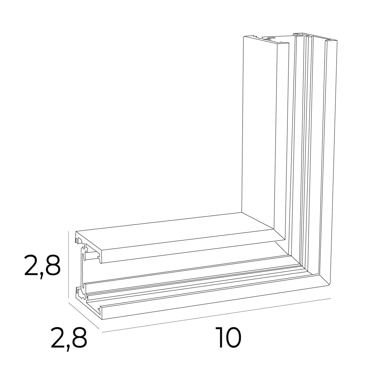 AKCESORIUM SYSTEMY SZYNOWE MAGNETYCZNE MAGNETIC MEC BIAŁY OD MAXLIGHT MT0031
