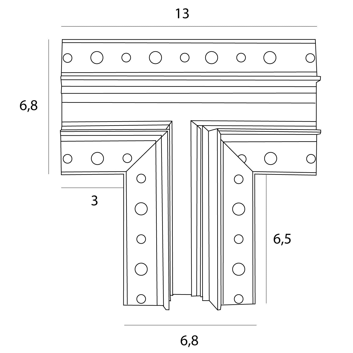 AKCESORIUM SYSTEMY SZYNOWE MAGNETYCZNE MAGNETIC MEC BIAŁY OD MAXLIGHT MT0034
