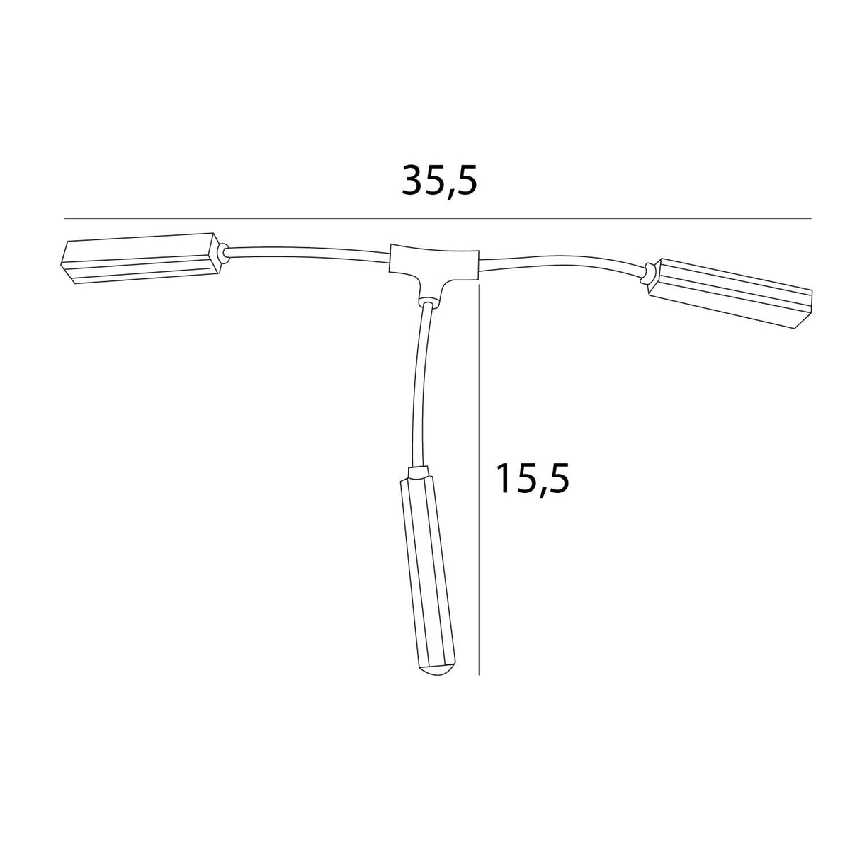 AKCESORIUM SYSTEMY SZYNOWE MAGNETYCZNE MAGNETIC MEC BIAŁY OD MAXLIGHT MT0035