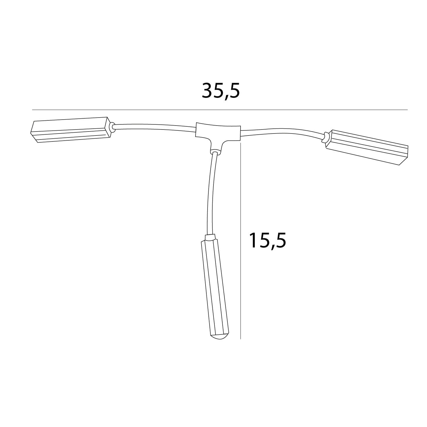 AKCESORIUM SYSTEMY SZYNOWE MAGNETYCZNE MAGNETIC MEC BIAŁY OD MAXLIGHT MT0035