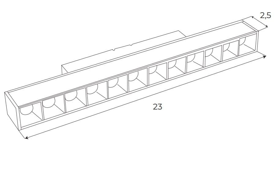 OPRAWA SYSTEMY SZYNOWE MAGNETYCZNE MAGNETIC LIN BIAŁY OD MAXLIGHT M0026Z