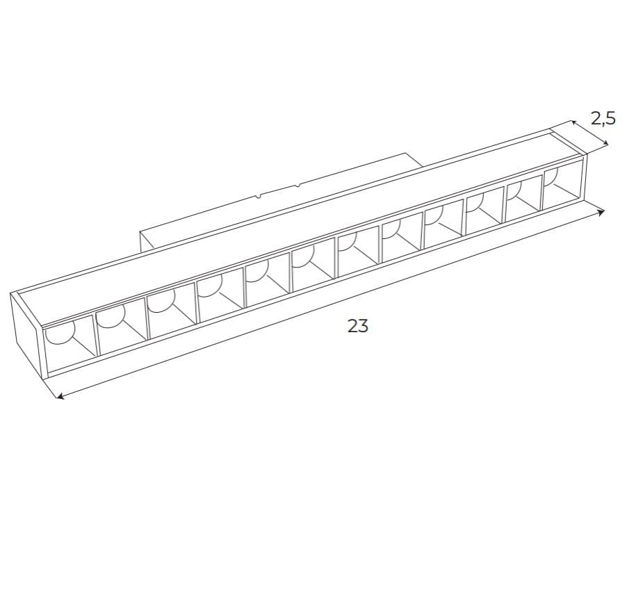 OPRAWA SYSTEMY SZYNOWE MAGNETYCZNE MAGNETIC LIN BIAŁY OD MAXLIGHT M0026Z