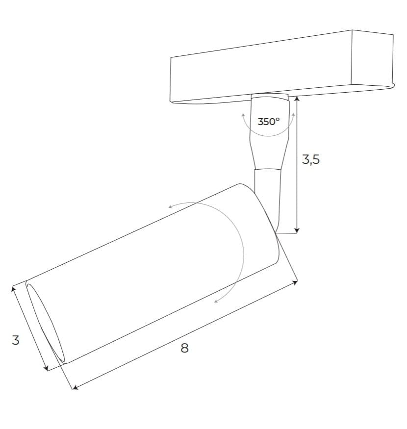 OPRAWA SYSTEMY SZYNOWE MAGNETYCZNE MAGNETIC REF CZARNY OD MAXLIGHT M0030N