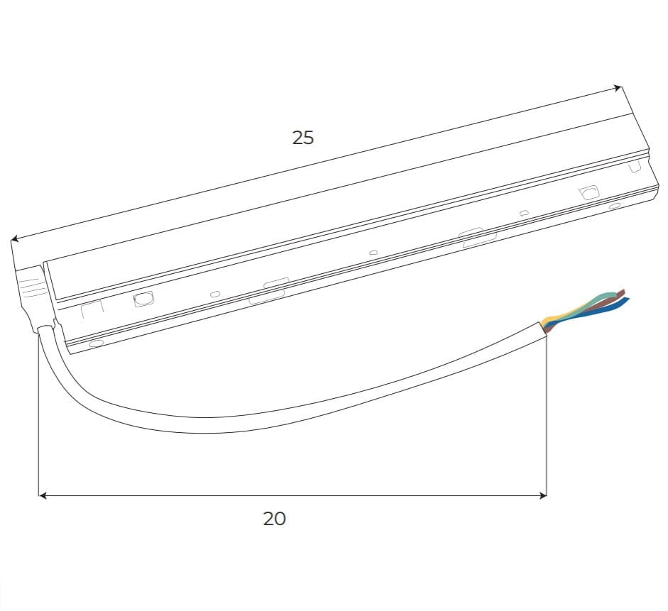 AKCESORIUM SYSTEMY SZYNOWE MAGNETYCZNE MAGNETIC ACC BIAŁY OD MAXLIGHT MA0021