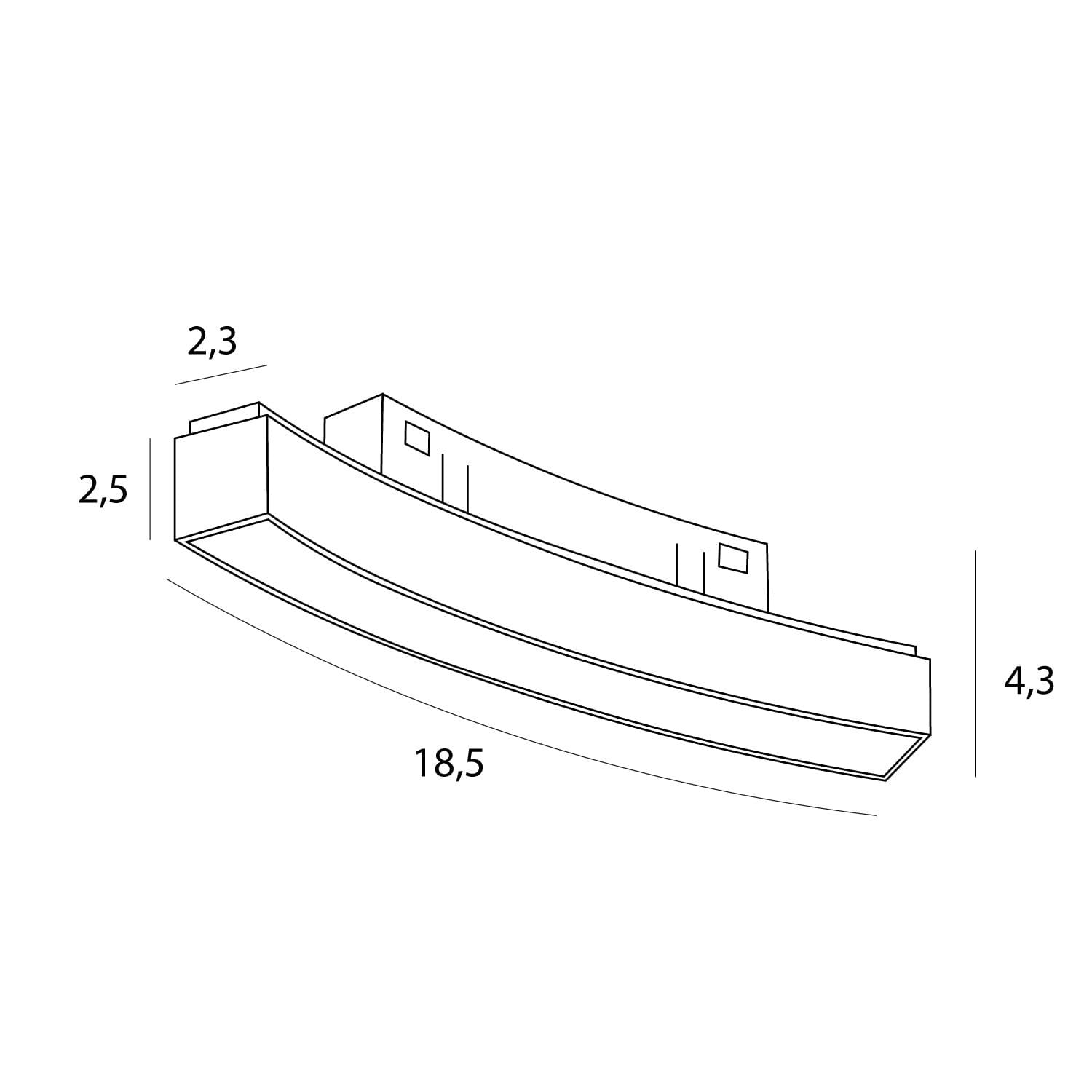 OPRAWA SYSTEMY SZYNOWE MAGNETYCZNE MAGNETIC ANG BIAŁY OD MAXLIGHT M0037Z
