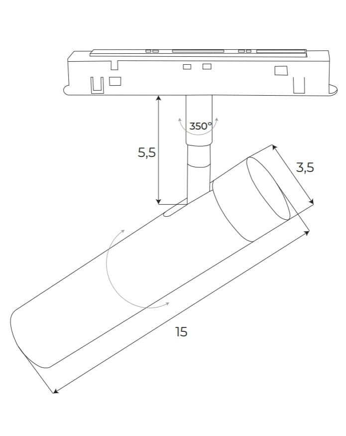 OPRAWA SYSTEMY SZYNOWE MAGNETYCZNE MAGNETIC REF ZŁOTY OD MAXLIGHT M0049D