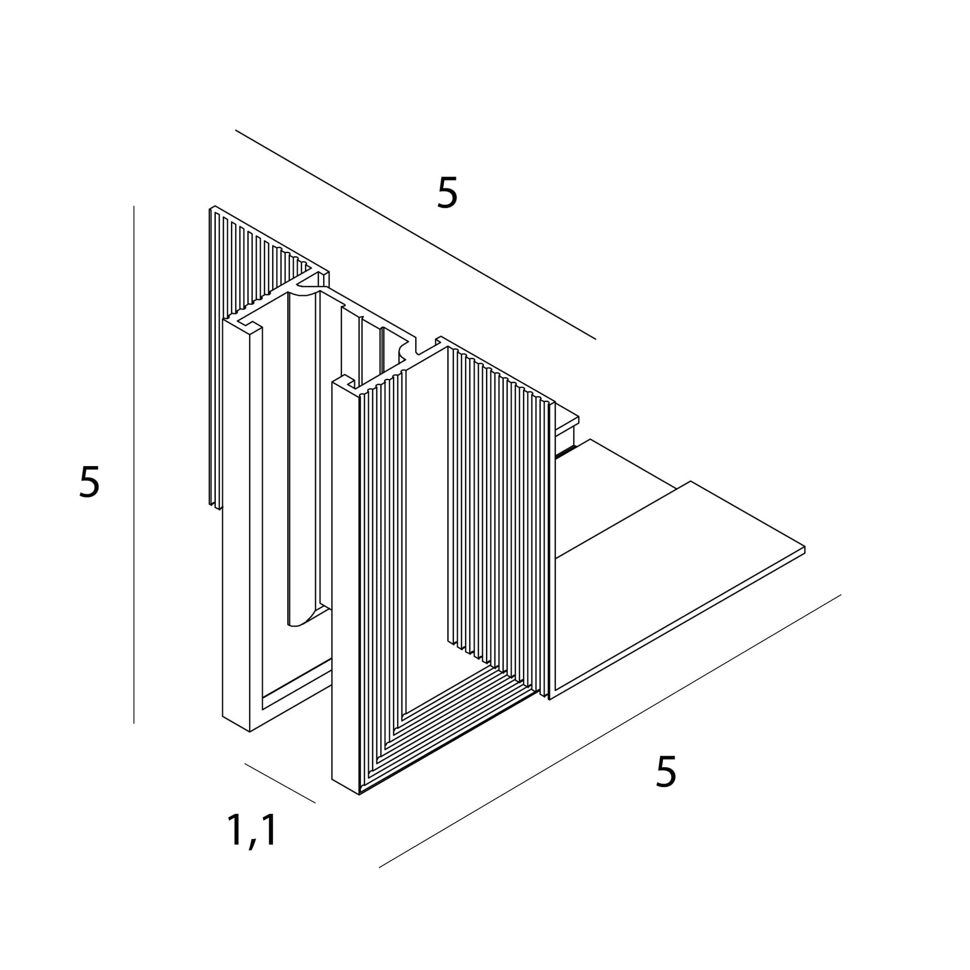 AKCESORIUM SYSTEMY SZYNOWE MICRO11 MICRO11 MEC CZARNY OD MAXLIGHT NT0005