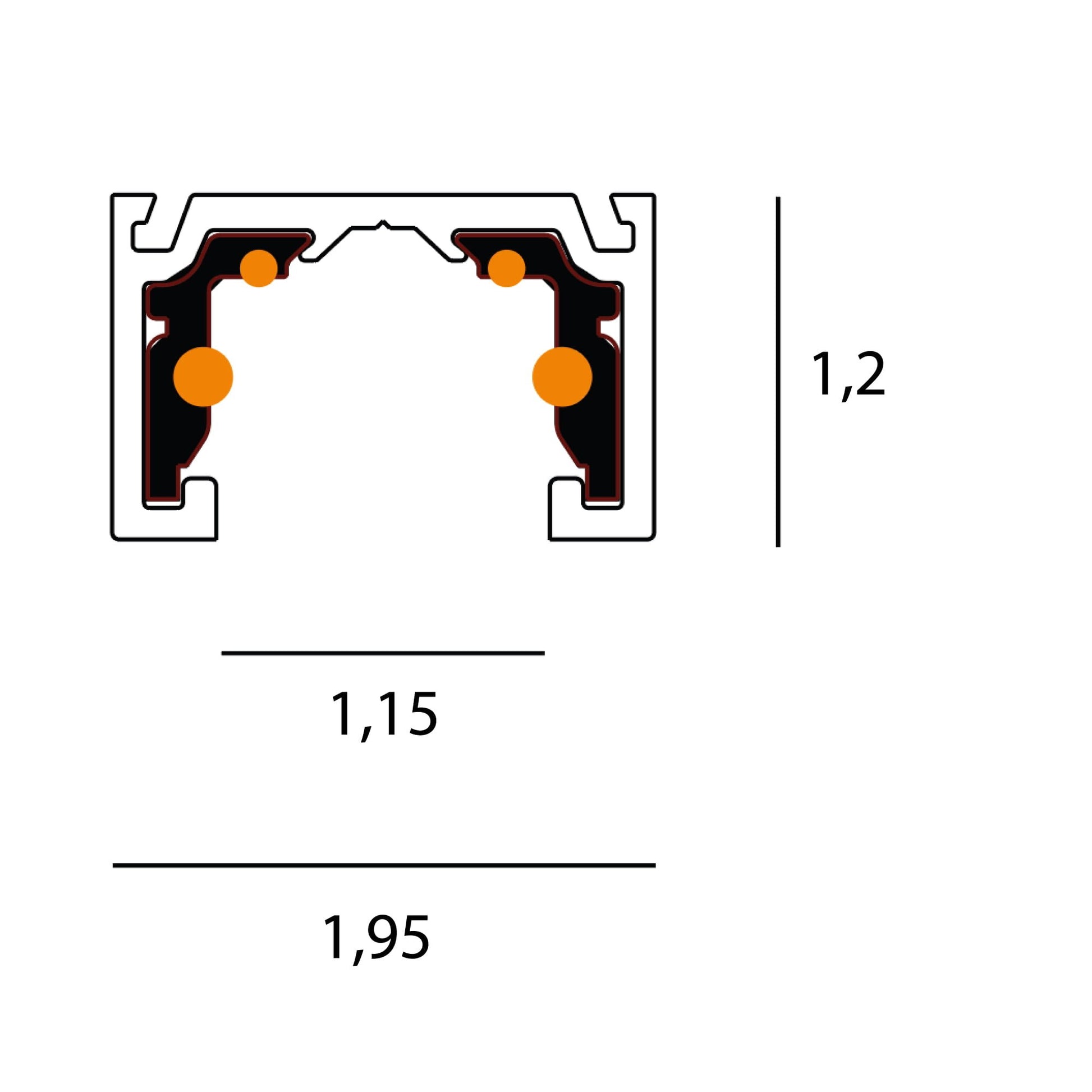 SZYNA SYSTEMY SZYNOWE MICRO11 MICRO11 MEC CZARNY OD MAXLIGHT NT0007