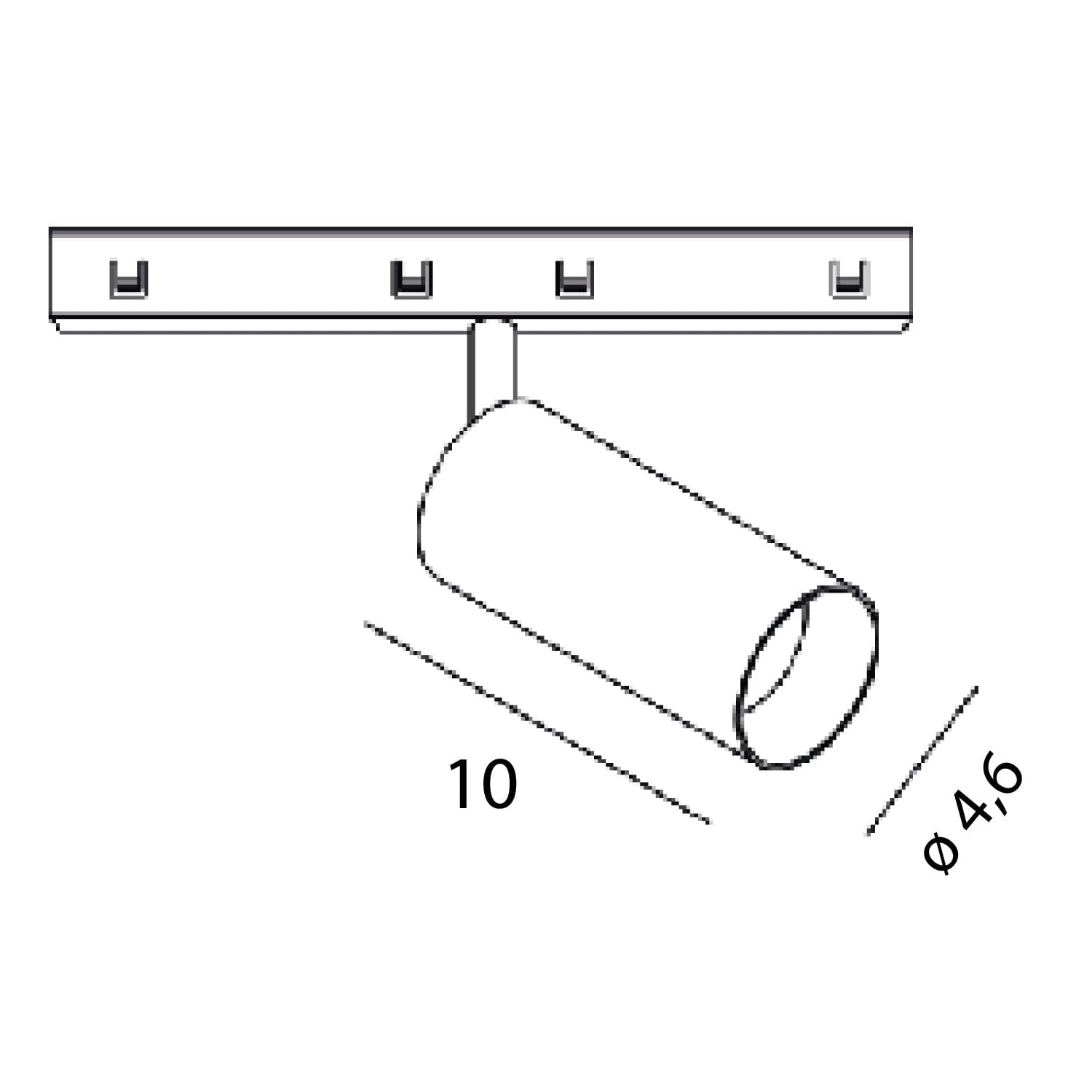 OPRAWA SYSTEMY SZYNOWE MICRO11 MICRO11 FIX CZARNY OD MAXLIGHT N0002N