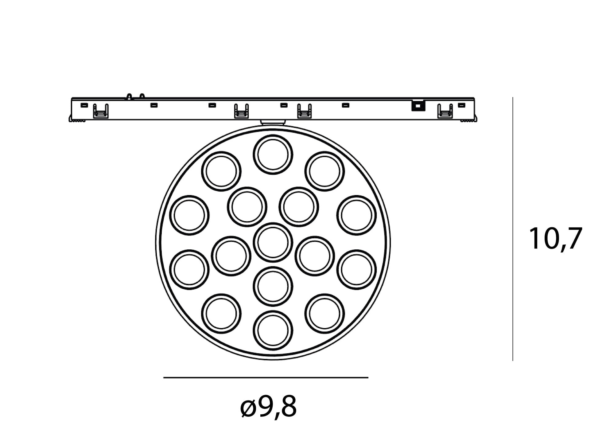 OPRAWA SYSTEMY SZYNOWE MICRO11 MICRO11 FIX CZARNY OD MAXLIGHT N0012Z