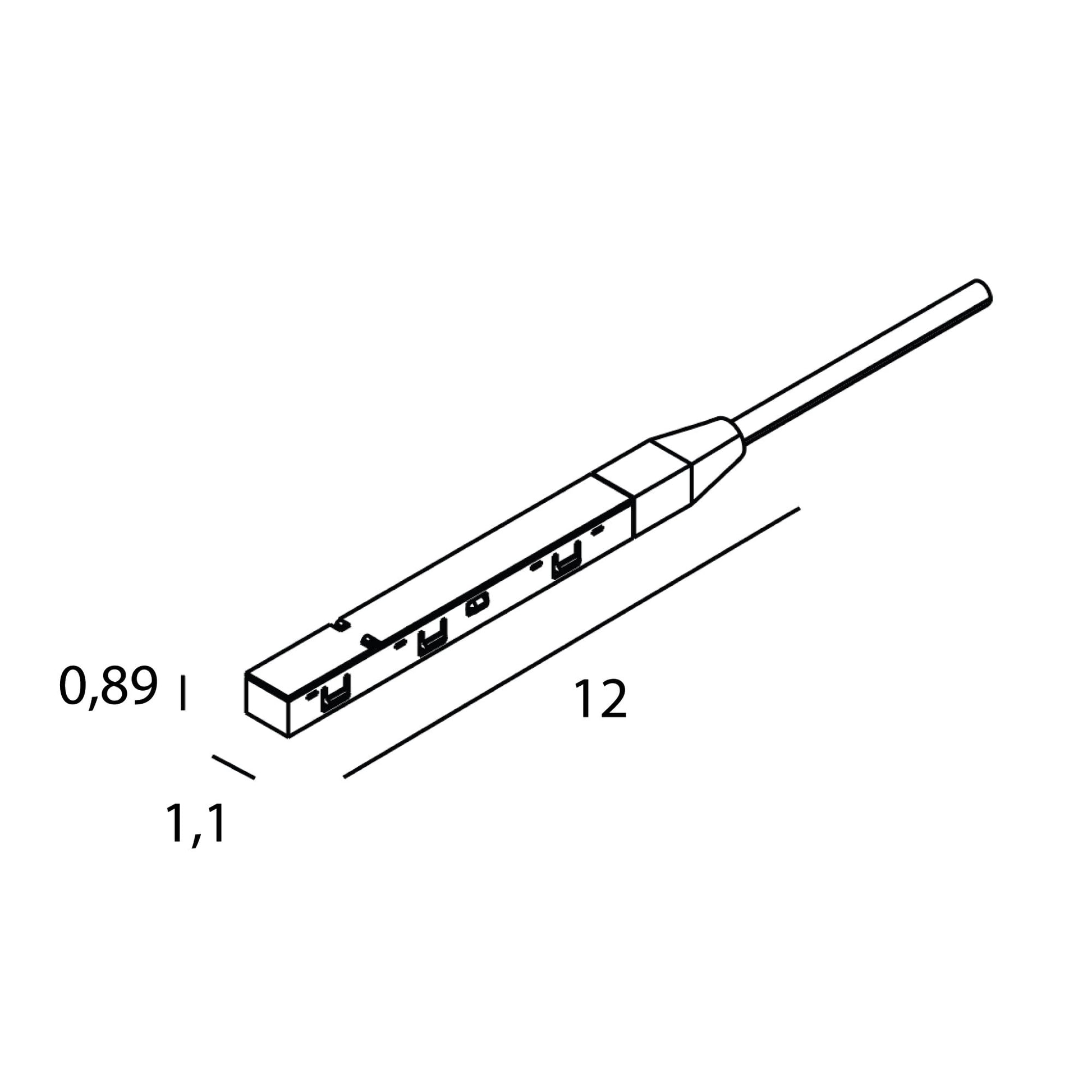 AKCESORIUM SYSTEMY SZYNOWE MICRO11 MICRO11 ACC CZARNY OD MAXLIGHT NA0001