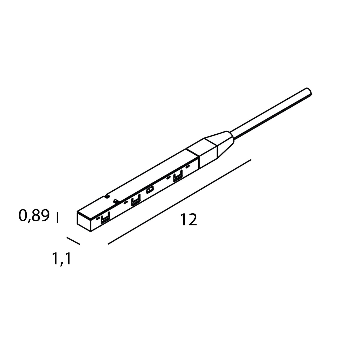 AKCESORIUM SYSTEMY SZYNOWE MICRO11 MICRO11 ACC CZARNY OD MAXLIGHT NA0001