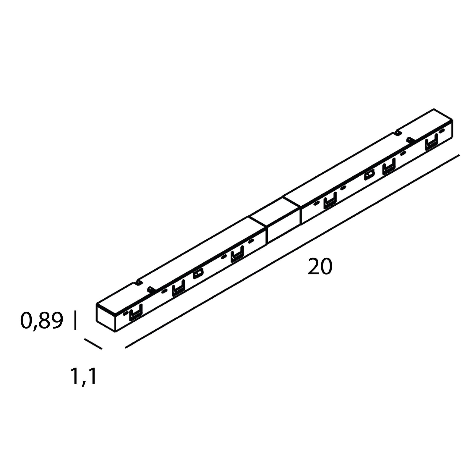 AKCESORIUM SYSTEMY SZYNOWE MICRO11 MICRO11 ACC CZARNY OD MAXLIGHT NA0002