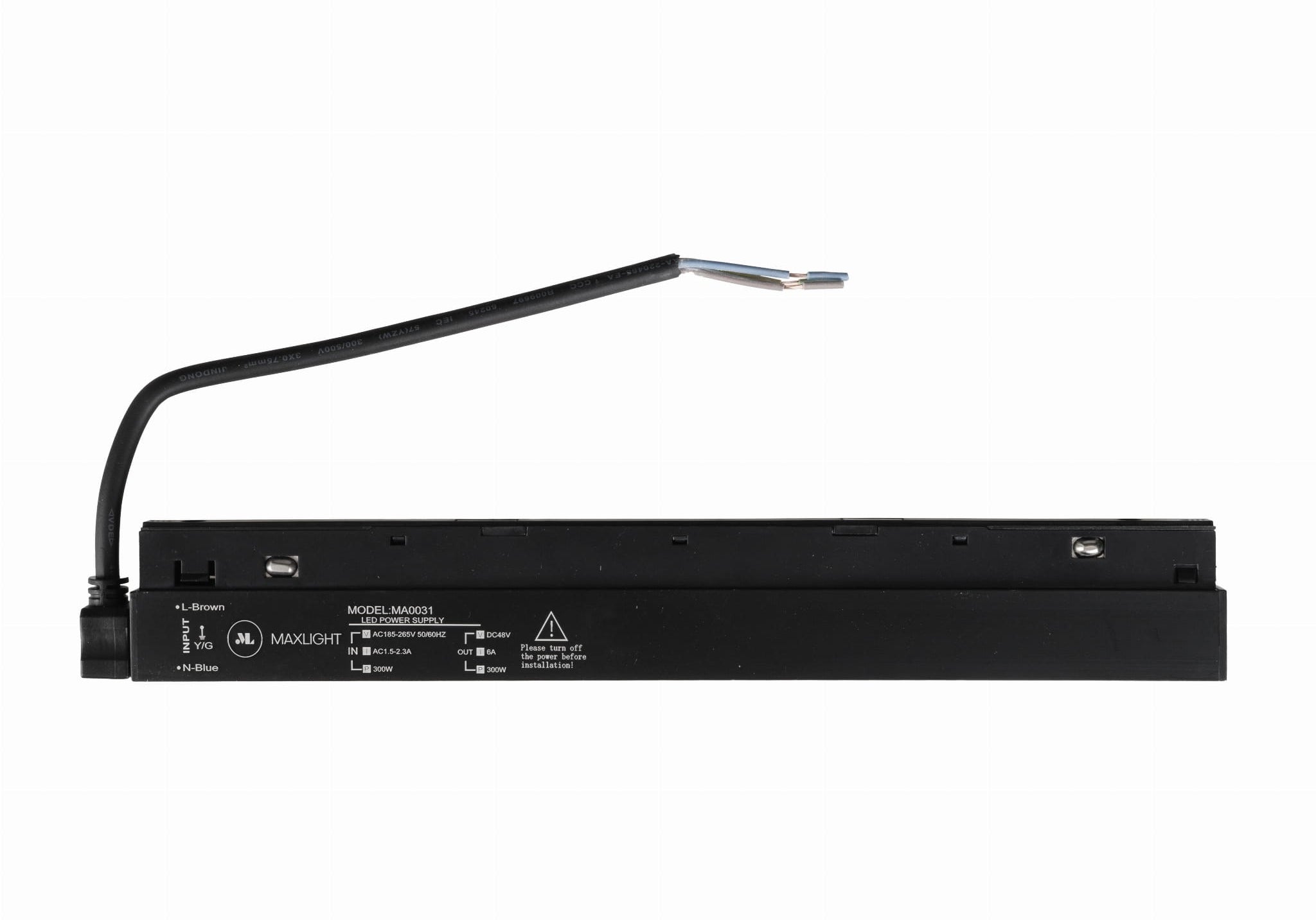 AKCESORIUM SYSTEMY SZYNOWE MAGNETYCZNE MAGNETIC ACC CZARNY OD MAXLIGHT MA0031