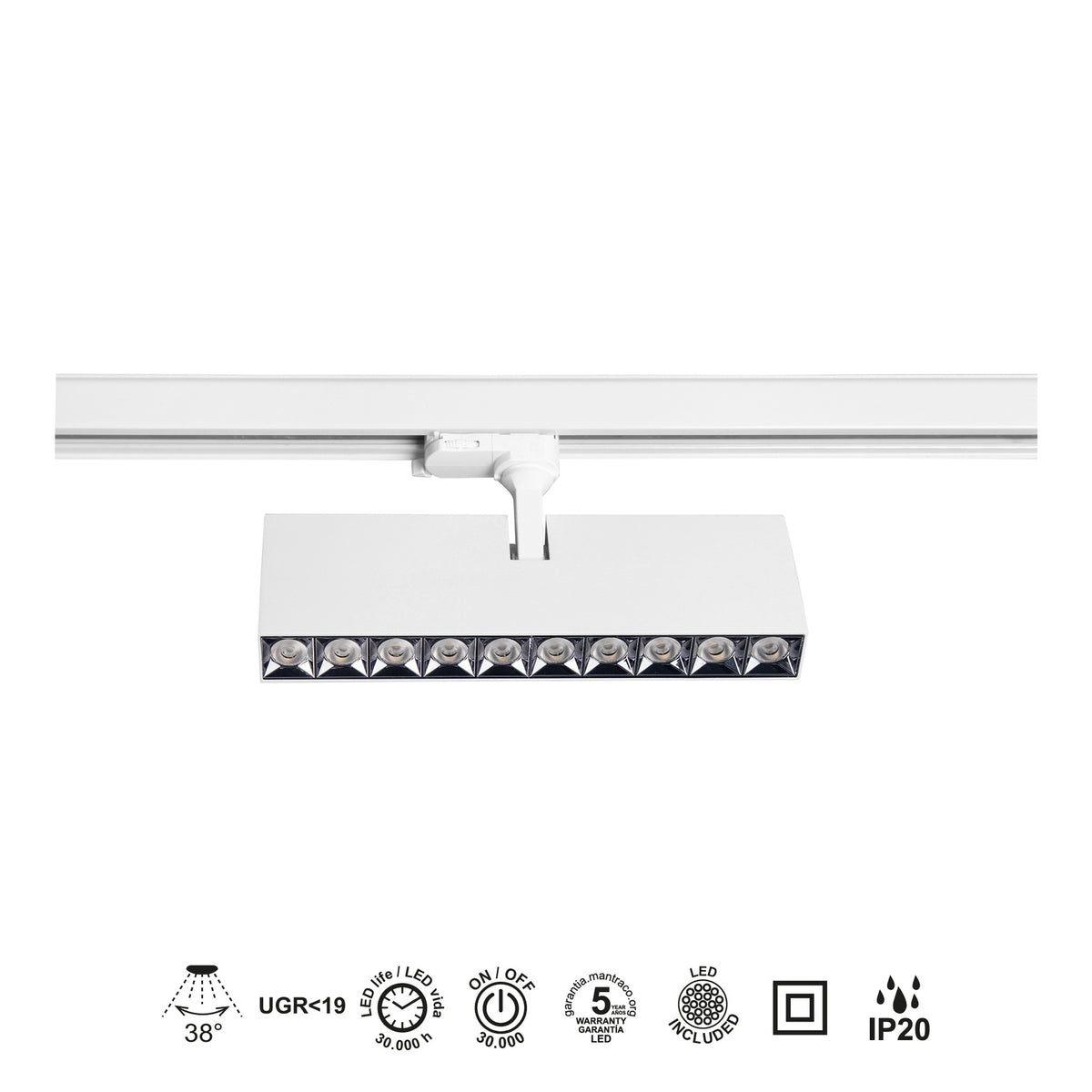 LAMPA SYSTEMY SZYNOWE MAGNETYCZNE ITACA OD MANTRA 8365