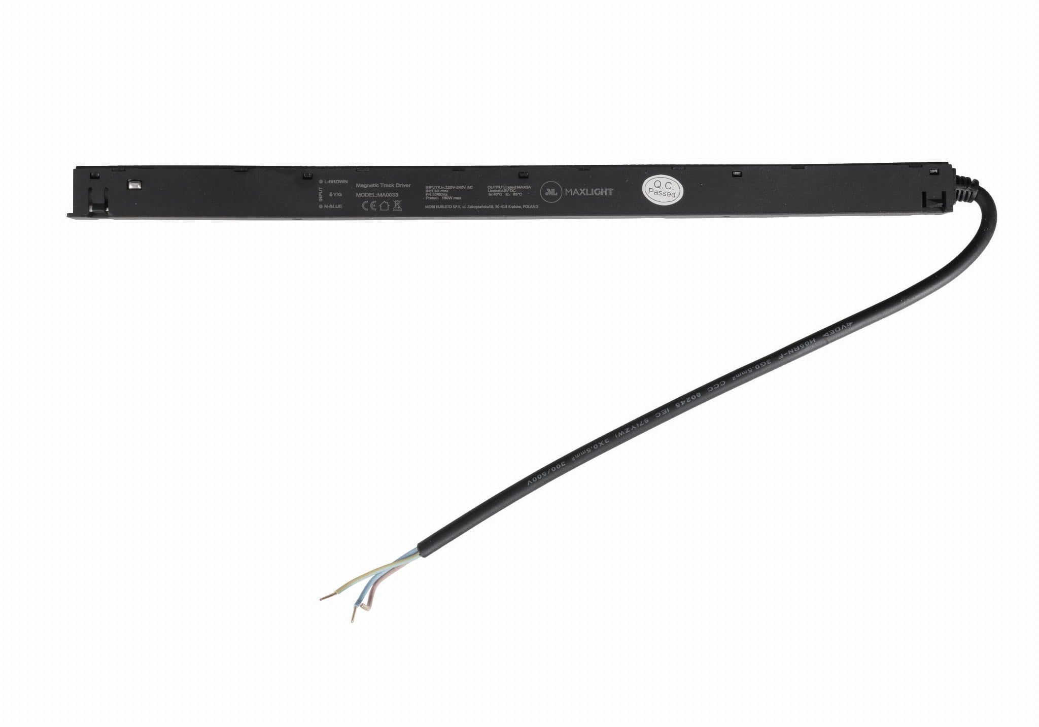 AKCESORIUM SYSTEMY SZYNOWE MAGNETYCZNE MAGNETIC ACC CZARNY OD MAXLIGHT MA0033