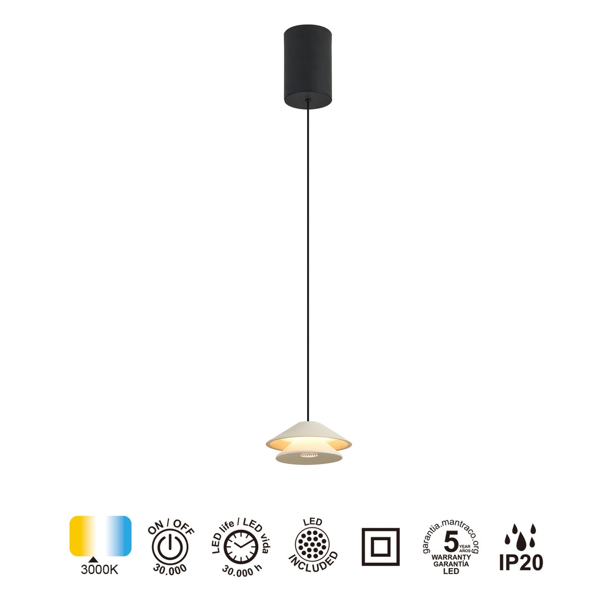 LAMPA WISZĄCA PICCOLA OD MANTRA 9030
