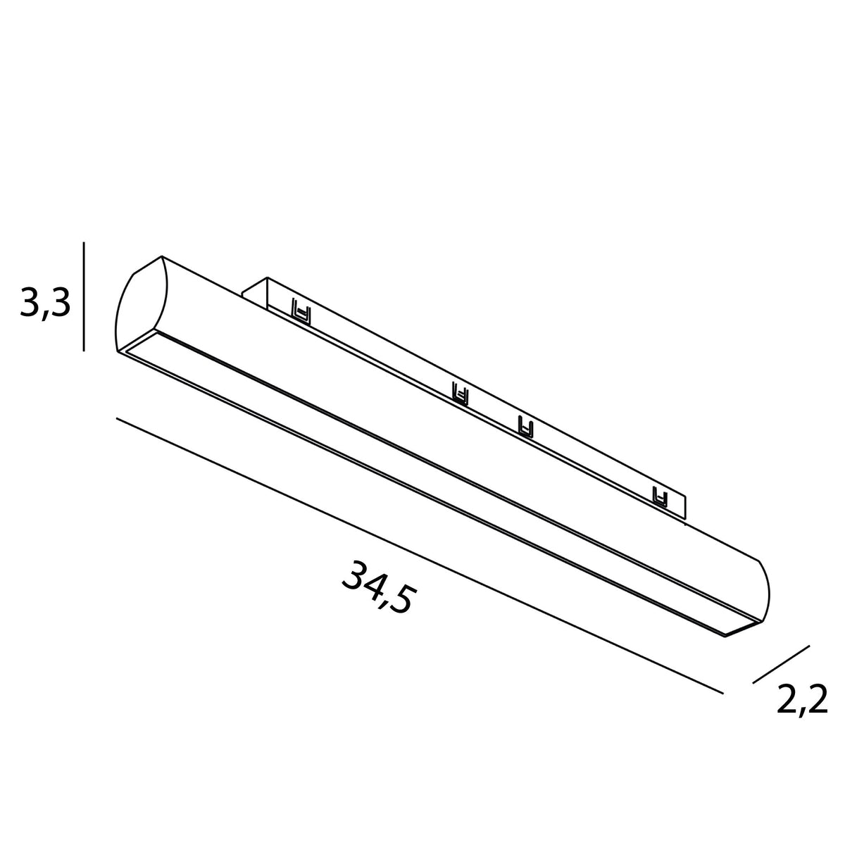 LINIA OBROTOWA ON/OFF MICRO11 FIX BIAŁY od MAXLIGHT