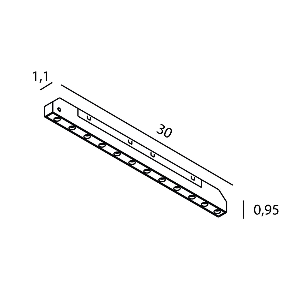 RASTER PŁASKI ON/OFF MICRO11 FIX BIAŁY od MAXLIGHT