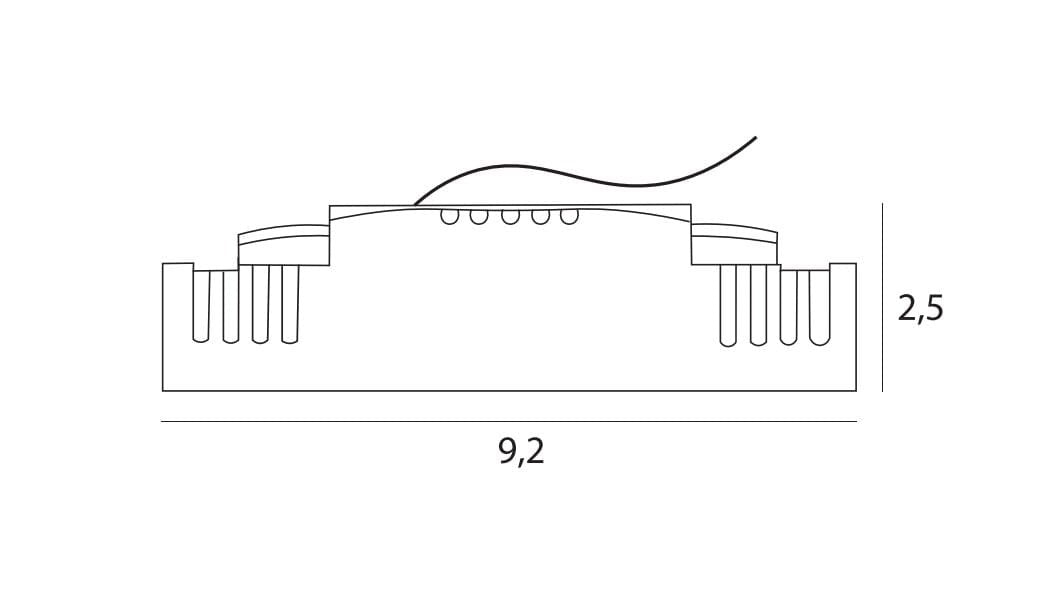 OŚWIETLENIE TECHNICZNE WPUSZCZANE X-LINE ZAS BIAŁY OD MAXLIGHT HT0134 DIM
