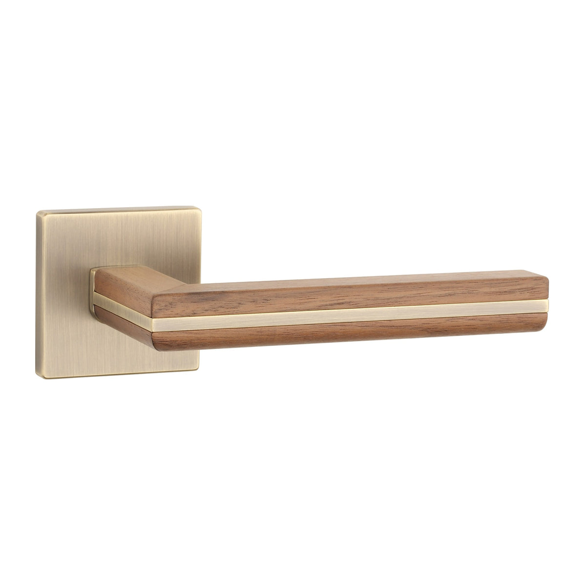KLAMKA  Cyrilla ROZETA Q SLIM 7MM ABM / BLACK WALNUT WOOD OD APRILE