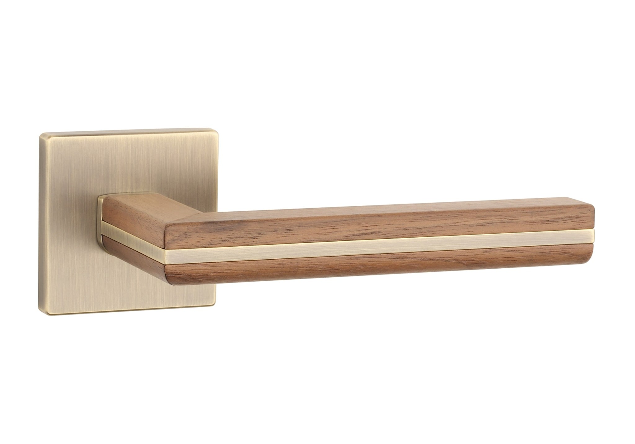 KLAMKA  Cyrilla ROZETA Q SLIM 7MM ABM / BLACK WALNUT WOOD OD APRILE