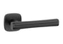 KLAMKA  Davidia ROZETA QR SLIM 7MM BK/BLACK LEATHER OD APRILE