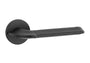 KLAMKA  Detazia ROZETA R SLIM 7MM BK / BLACK LEATHER OD APRILE
